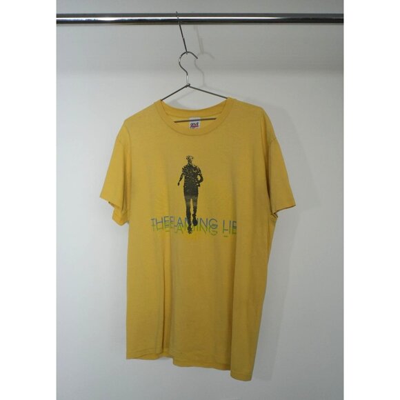 Vintage Anvil The Flaming Lips Graphic Tee Shirt Yellow Large Single Stitch - Picture 1 of 9